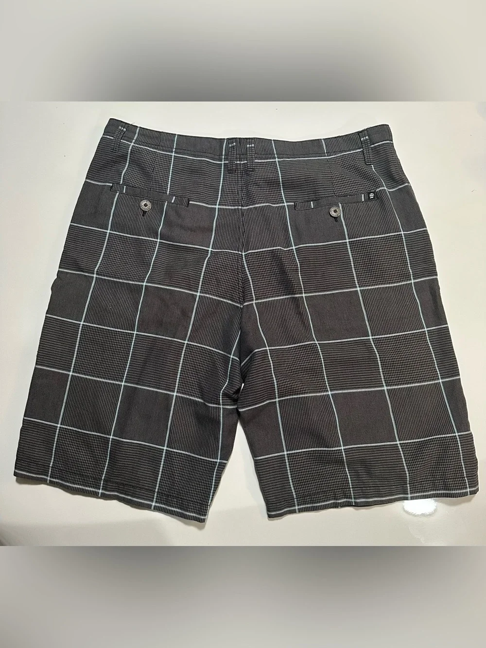 VANS Skate Skater Houndstooth Check Window Pane Plaid Chino Shorts Men’s 38 EUC